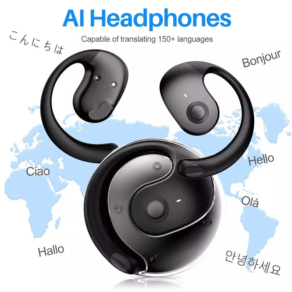 Translation Earbuds Wireless Bluetooth Ai Translator 150 Languages OWS Headphone - Image 3 of 4