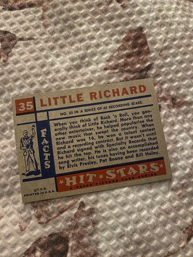 1957 Topps Hit Stars # 35 LITTLE RICHARD - Picture 2 of 2