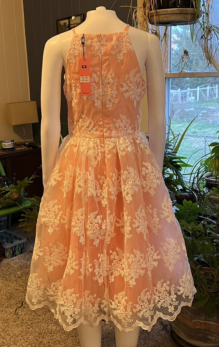 Chi Chi London Lace Gown Dress Formal NWT Pink Womens 10