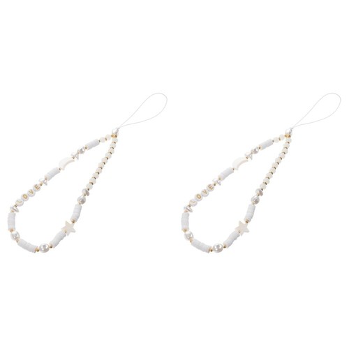 Soft Clay Mobile Phone Chain Beaded Wrist Strap Cute Star Lanyard - 第 21/53 張圖片