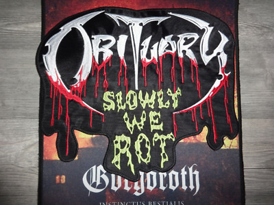 Obituary Back Patch Embroidered Shape Death Metal Broken Hope Fleshcrawl Grave