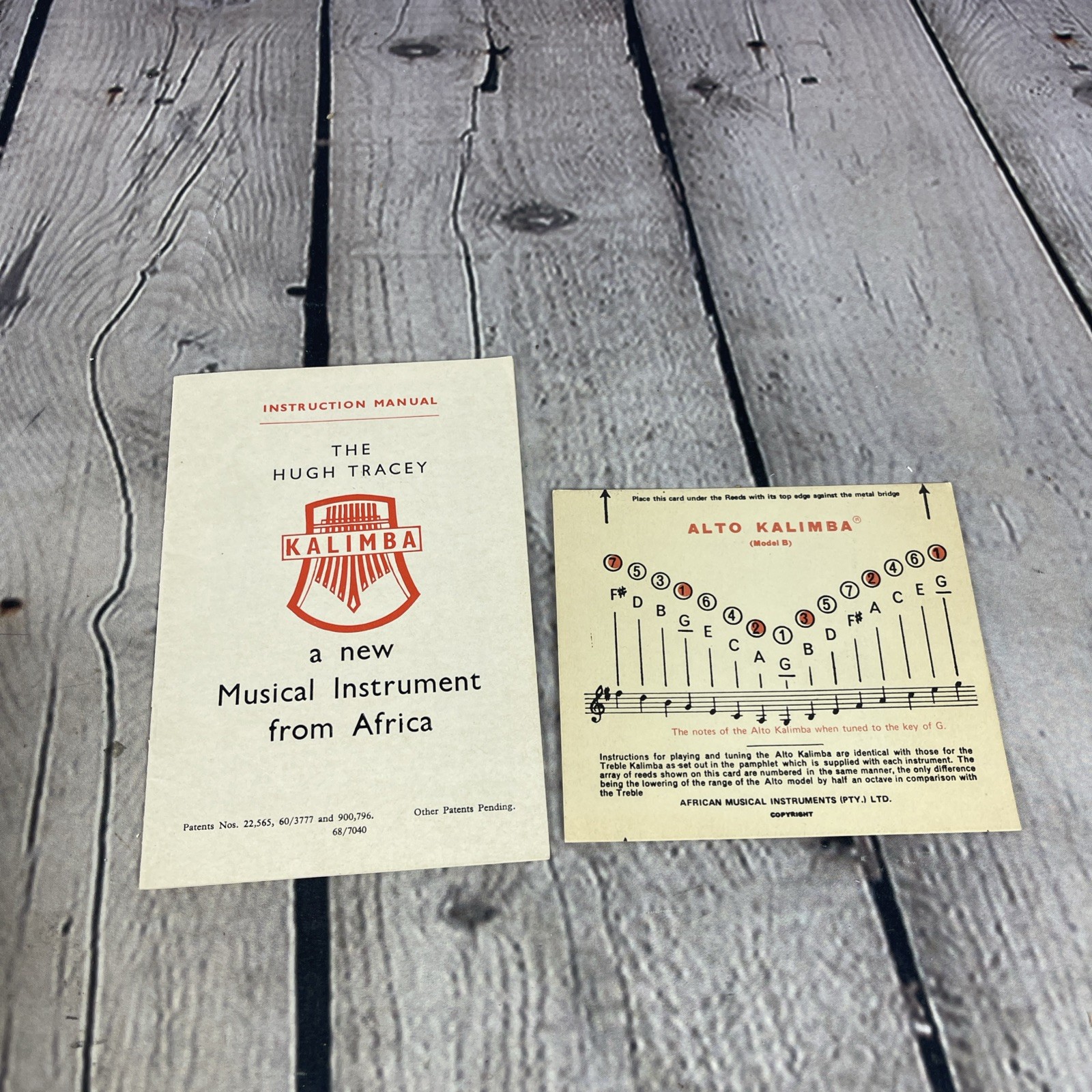 African Kalimba Musical Instrument The Hugh Tracey 17 Note South Africa 1966 