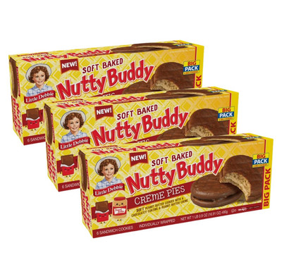 Little Debbie Big Pack Soft Baked Nutty Buddy Creme Pies, 3 Boxes