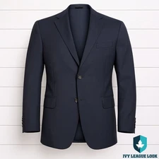 Brooks Brothers Golden Fleece Navy Blazer Full Canvas Italian VBC Wool 39R