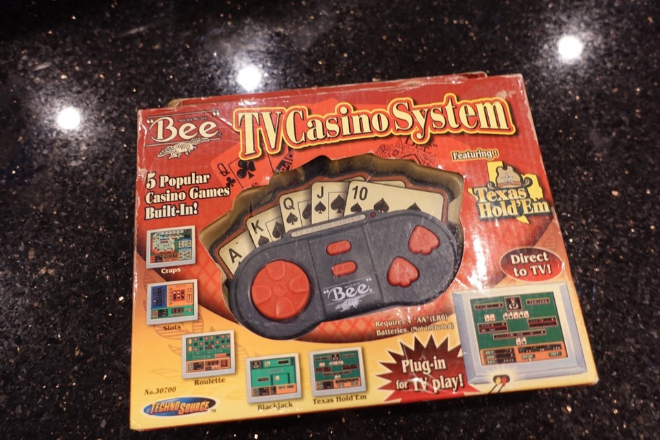 A chunky late-70s/early-80s Casino tabletop plug-in TV game — the kind of forgotten oddity that looks amazing on a shelf and actually plays.