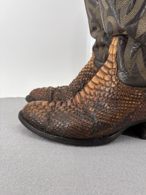 VTG Tony Lama Exotic Python Snakeskin Men display picture 3
