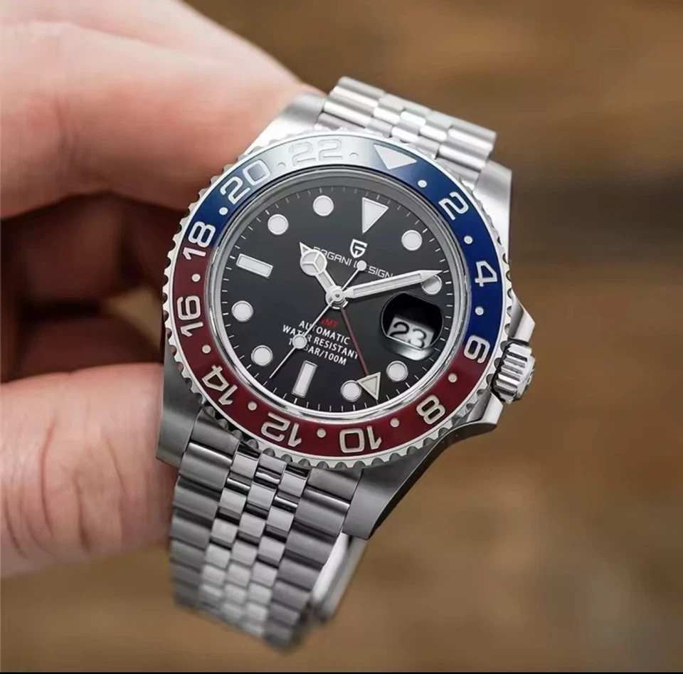 Nuevo reloj de cuarzo para hombre - esfera azul, correa de cuero, diseño audaz 3600370 Foto 3 de 4