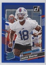 2023 Panini Donruss Rated Rookie Press Proof Blue Justin Shorter #310 2xd