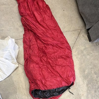 Feathered Friends Down Sleeping Bag Red Black Unisex Adults Down Insulation