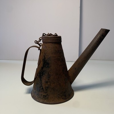Antique Eagle Railroad Mining Inspector Teapot Style Torch Kerosene Lantern