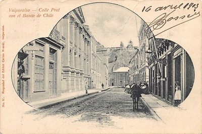 Chile - VALPARAISO - Calle Prat con el Banco de Chile - Ed. Carlos Brandt 91
