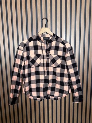 Scotch & Soda Shirt Small Womens Black & Pink Long Sleeve Henley Collared Pocket