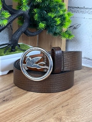 ETRO Milano Men's Leather Belt RARE Pegasus Brown Size 105 /us duties paid