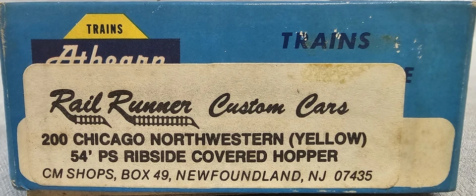 NOS Athearn HO Scale Chicago North Western 54' Ribside Covered Hopper CNW 182468 - Image 4 of 4
