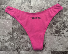 NWOT VICTORIA'S SECRET PINK TREAT ME HALLOWEEN HIGH LEG THONG PANTIES