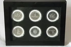 Canada Silver Commemorative Dollar Lot In Display Case 1935-1967 High Grade