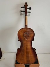 4/4 Violin Solid flamed maple back old spruce top hand carved the STATUE K4255