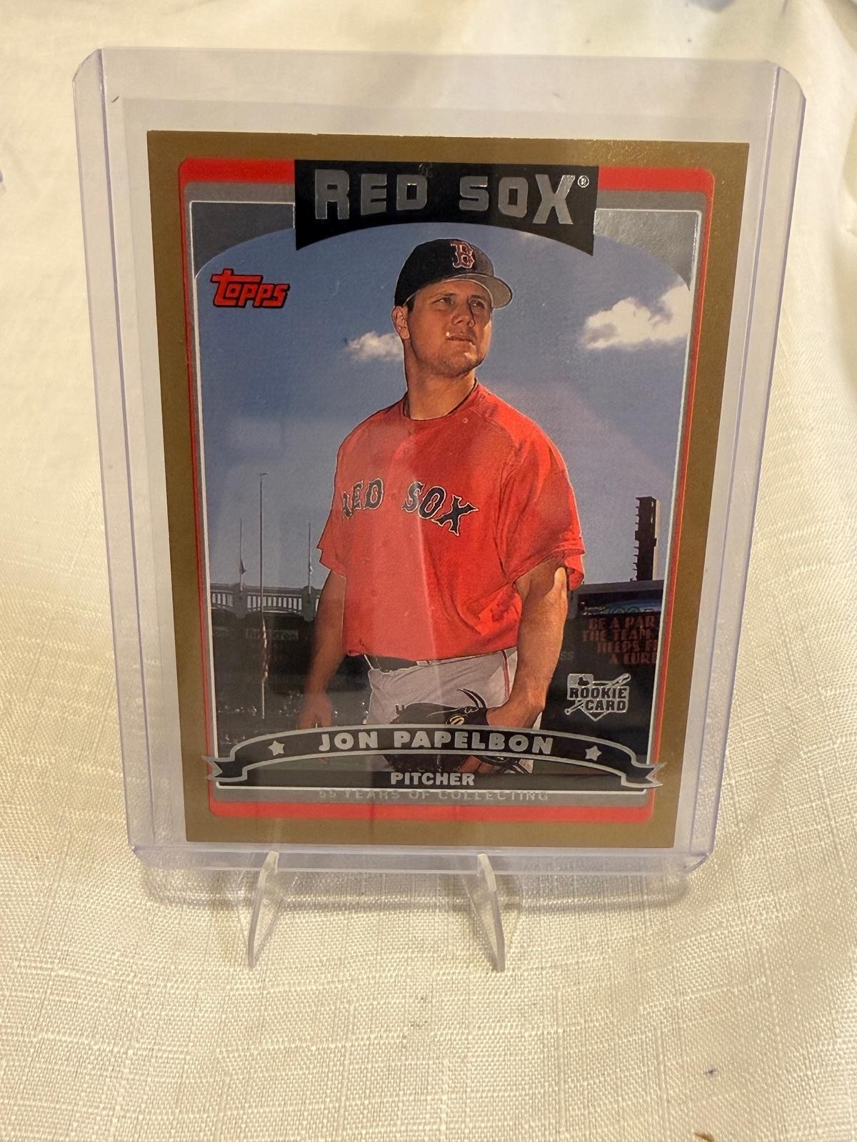 2006 Topps #355 Jonathan Papelbon Gold #/2006 Rookie Card RC Red Sox SP