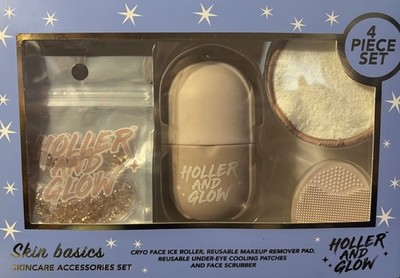 Holler and Glow Skin Basics Skincare Accessories 4 Piece Set