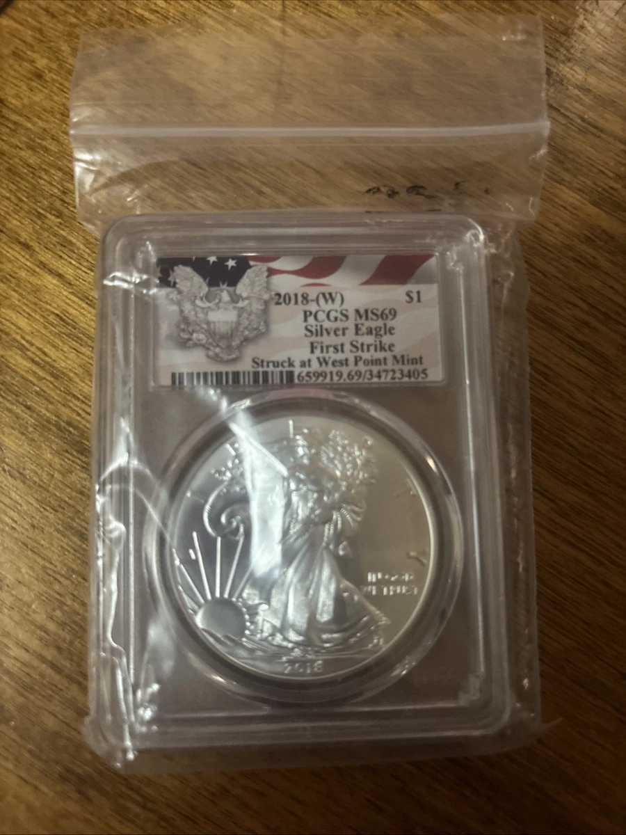 American Eagle MS 69 Graded Business PCGS Certified Silver Bullion