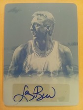 2013 Leaf Sports Heroes Larry Bird Auto Yellow Metal Printing Plate True #1/1