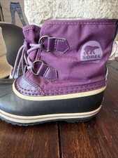 Sorel Children s Boot Purple Unisex Size 13 Waterproof Snow Boots