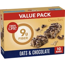 Fiber One Oats And Chocolate Chewy Granola Bars 10 Count Pack Of 1