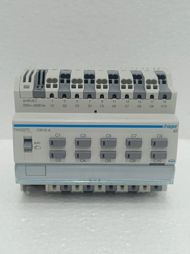 HAGER TXA207C KNX 10x16A 230V SWITCHING ACTUATOR MODULE | SMART BUILDING SYSTEM - Image 2 of 4