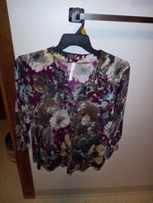 dear scarlett  Lizzy Size large Shirt Great Fall Colors 