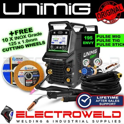 UNIMIG ENVY 195 Multi Pulse MIG TIG Stick 4-In-1 Welder 195A