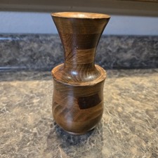 Handcrafted Wood Vase By Wood Bin Woodworks NC 7"