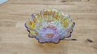 VTG Indiana Iridescent Carnival Glass Marigold Sunflower Candy/Trinket Bowl Dish