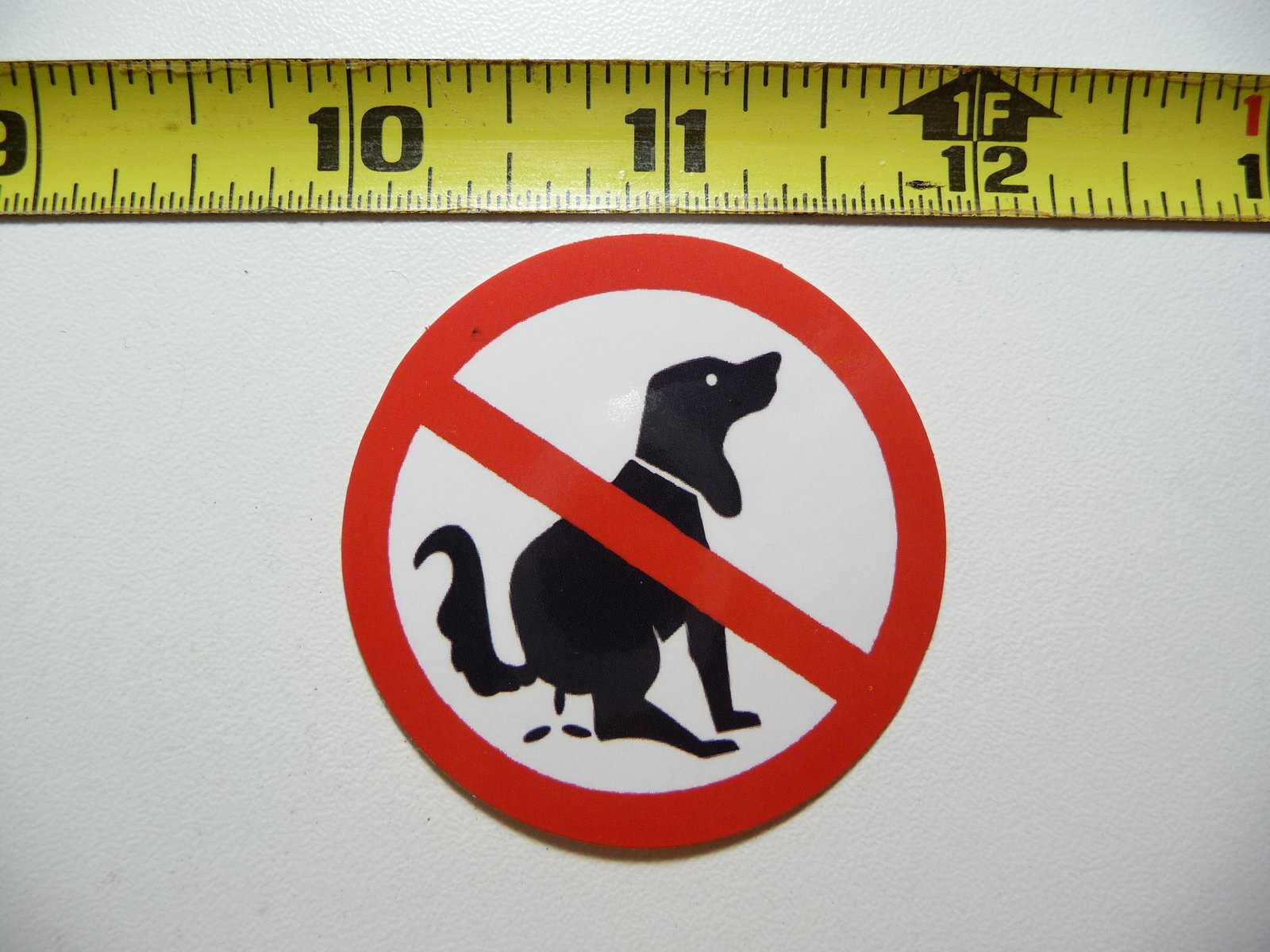 Prohibited Pet Waste Bathroom Decal Sticker Job Occupation Work Sign