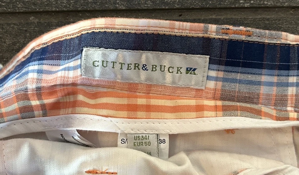 Cutter & Buck Golf Shorts Men’s 100% Cotton Multicolor Plaid Size 34 - Image 2 of 3