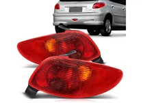 2 X REAR LIGHTS FOR PEUGEOT 206 2003 2006 STOP LIGHT GROUPS