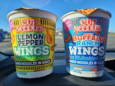 Limited Edition Noodles Buffalo Chicken Wing & Lemon Pepper Wing Flavors. 2 cups