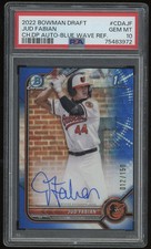 2022 Bowman Draft Jud Fabian Chrome Auto Blue Wave Refractor #CDAJF /150 PSA 10