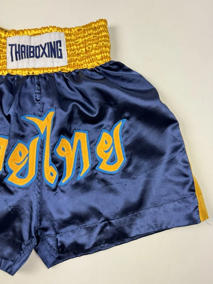 Pantalones cortos de lucha de boxeo tailandés vintage Foto 2 de 4