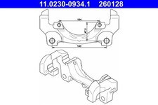 Halter Bremssattel ATE 11.0230-0934.1 für VOLVO FORD V70 MONDEO 134 WA6 S60 S80