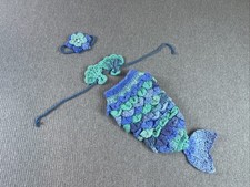 Deluxe Newborn Baby Crochet Knit Photo Prop Handmade Mermaid Outfit