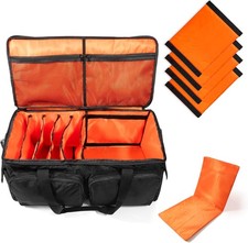 Cable Organizer Bag w/ Separate Cord Case Adjustable Nylon Zipper Pockets