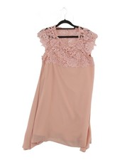 Monsoon A-Line Midi Dress UK12 in Pink