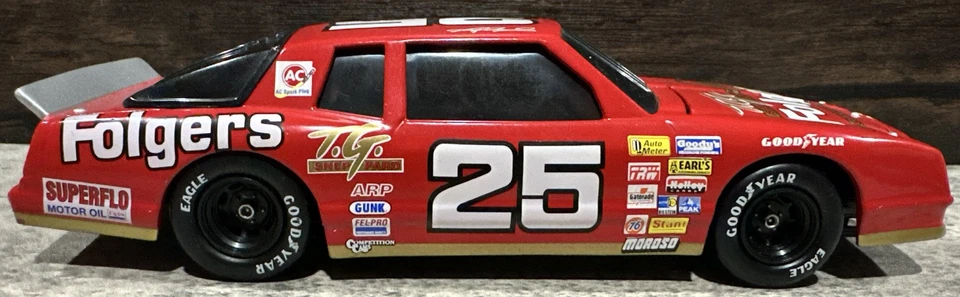 1987 Tim Richmond Folger’s Coffee 1/24 Aerocoupe Action Nascar Diecast Bank - Image 4 of 4