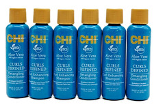 CHI Aloe Vera Curls Definded Shampoo  Conditioner 1 oz - Set of 3