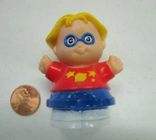 Fisher Price Little People EDDIE in RED SPACE SHIRT 1998 Student Boy w/ GLASSES