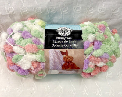 Loops and Threads bunny tail yarn Gumdrop I skein 46 yards pom pom