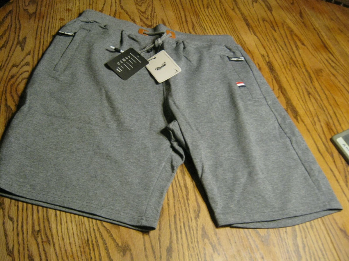 X Large REVERB Men s Grey Shorts 2 Zipper Pockets Best Classic Vogue Fashion