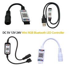 DC 5V 12V 24V Mini RGB Bluetooth Dimmer LED Controller Music Bluetooth Smart APP