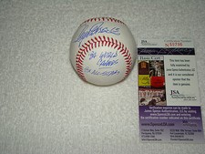 Lance Parrish Hand Signed OML Baseball JSA #N59796 '84 World Champs 8x All Star