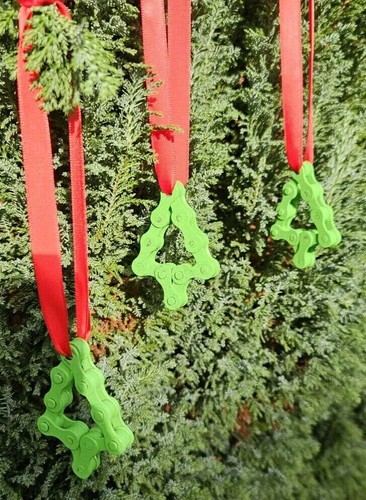 Christmas Tree decoration Bicycle Chain Gift for Cyclist Bike Rider Xmas Cycle - Picture 4 of 4